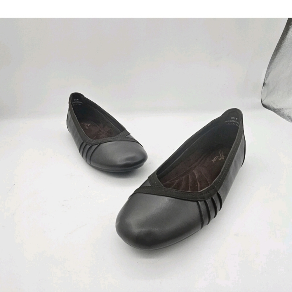 Easy Street Womens Denni Shoes Ballet Flat Slip On Manmade Casual Brown 9.5 W - Picture 11 of 12